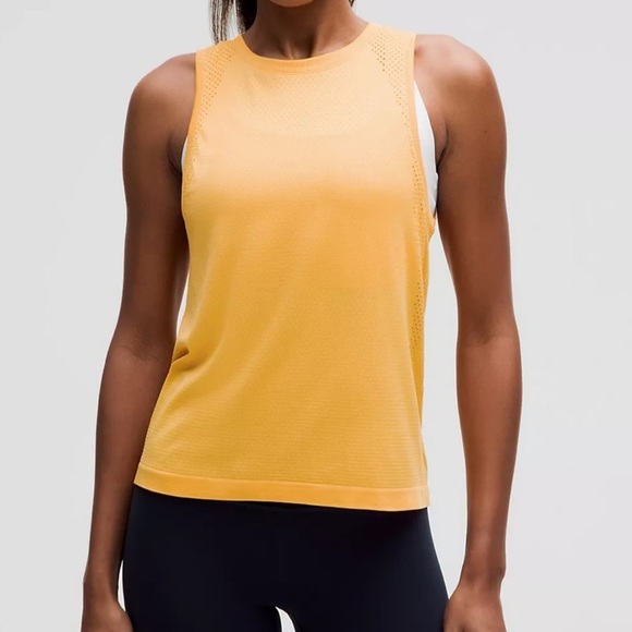 lululemon athletica Tops - Lululemon Train To Be Orange Mango Tank Top Size 2